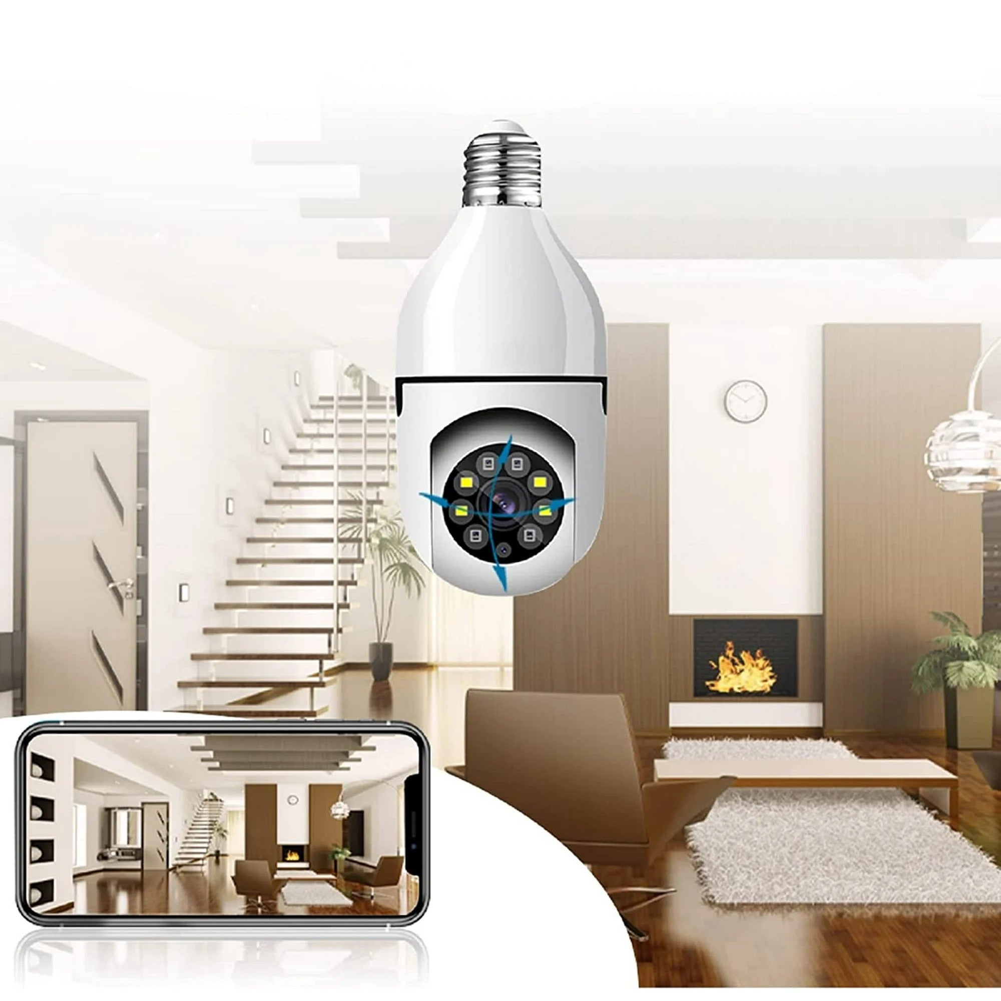 Cámara Bombillo Robótica 360° con Wi-Fi y Visión Nocturna 🎥🏡