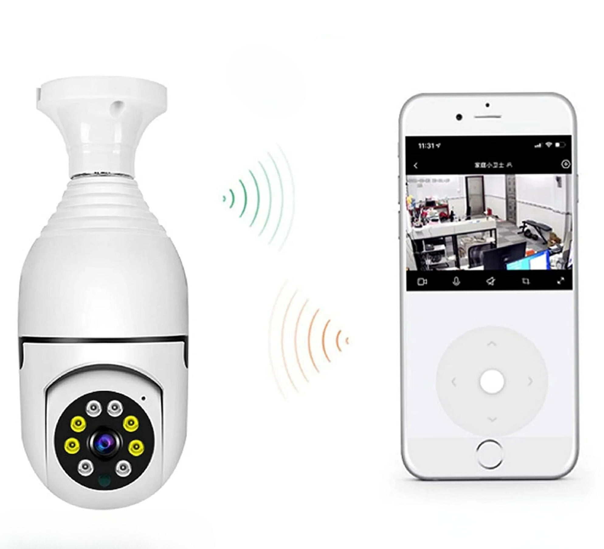 Cámara Bombillo Robótica 360° con Wi-Fi y Visión Nocturna 🎥🏡