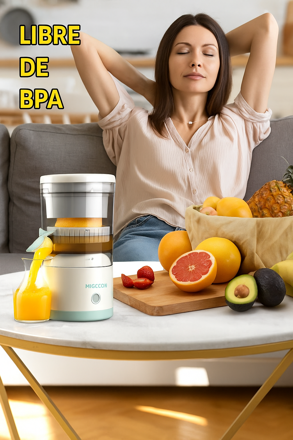 🍊 Exprimidor Eléctrico de Cítricos Inalámbrico con Carga USB