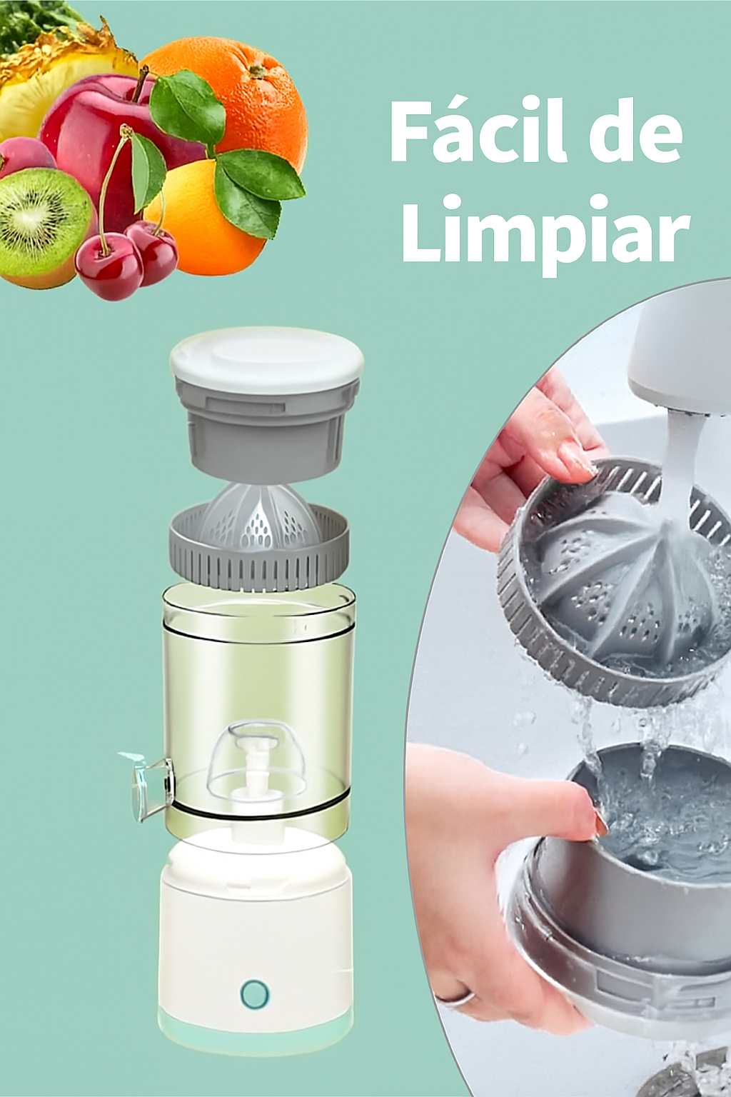 🍊 Exprimidor Eléctrico de Cítricos Inalámbrico con Carga USB