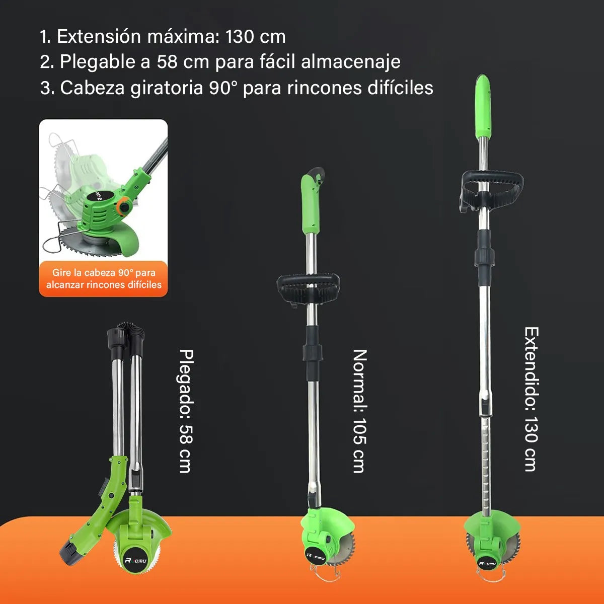 🌿 Desbrozadora Eléctrica Inalámbrica 4 en 1 – Plegable, Potente y Compacta 🌿