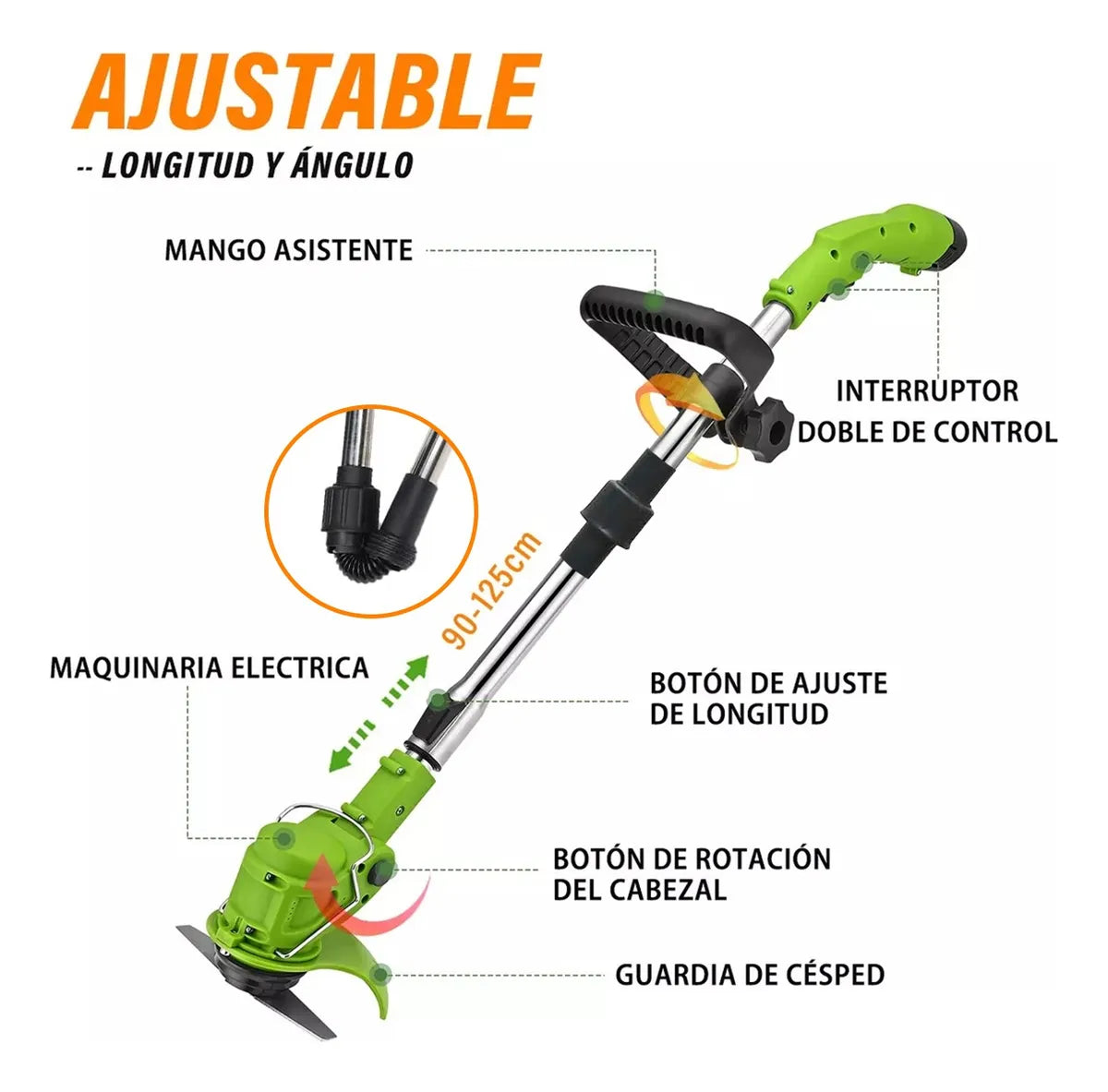 🌿 Desbrozadora Eléctrica Inalámbrica 4 en 1 – Plegable, Potente y Compacta 🌿