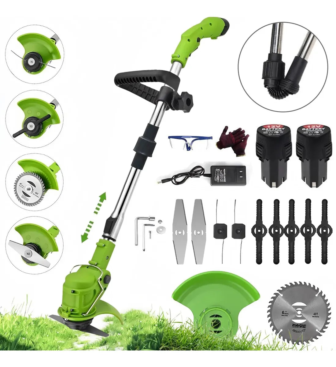 🌿 Desbrozadora Eléctrica Inalámbrica 4 en 1 – Plegable, Potente y Compacta 🌿