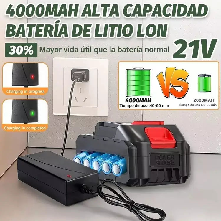 🌿 Cortadora de Césped Eléctrica Inalámbrica 21V