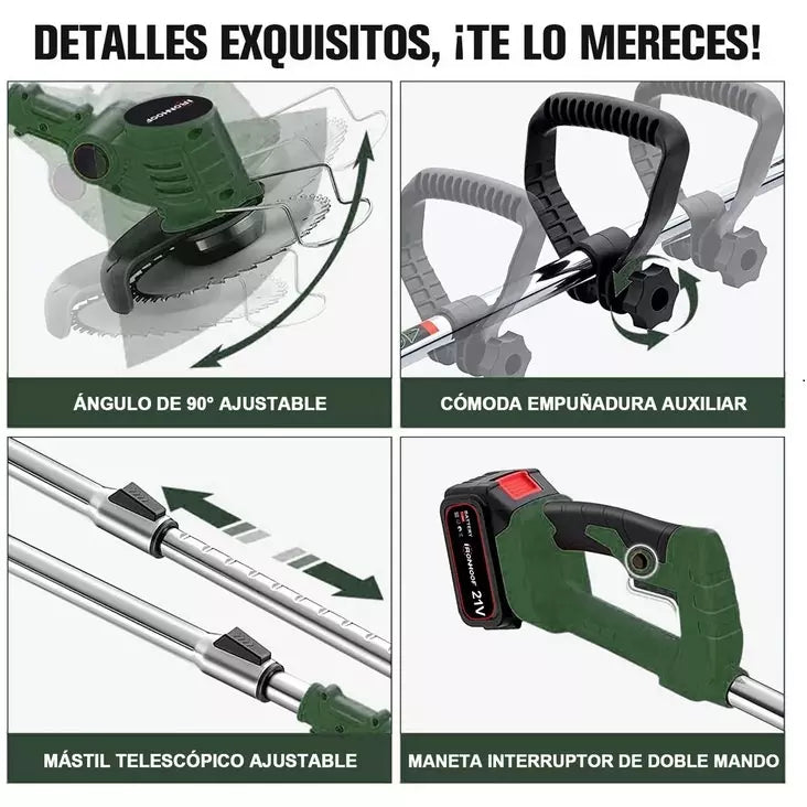 🌿 Cortadora de Césped Eléctrica Inalámbrica 21V